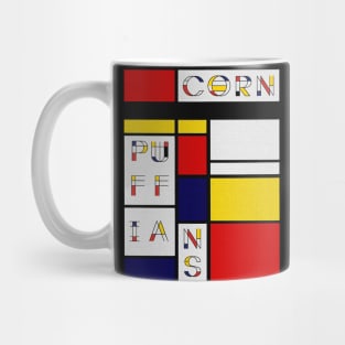 Limited Edition Mondrian Inspired Corn Puffians Design! Mug